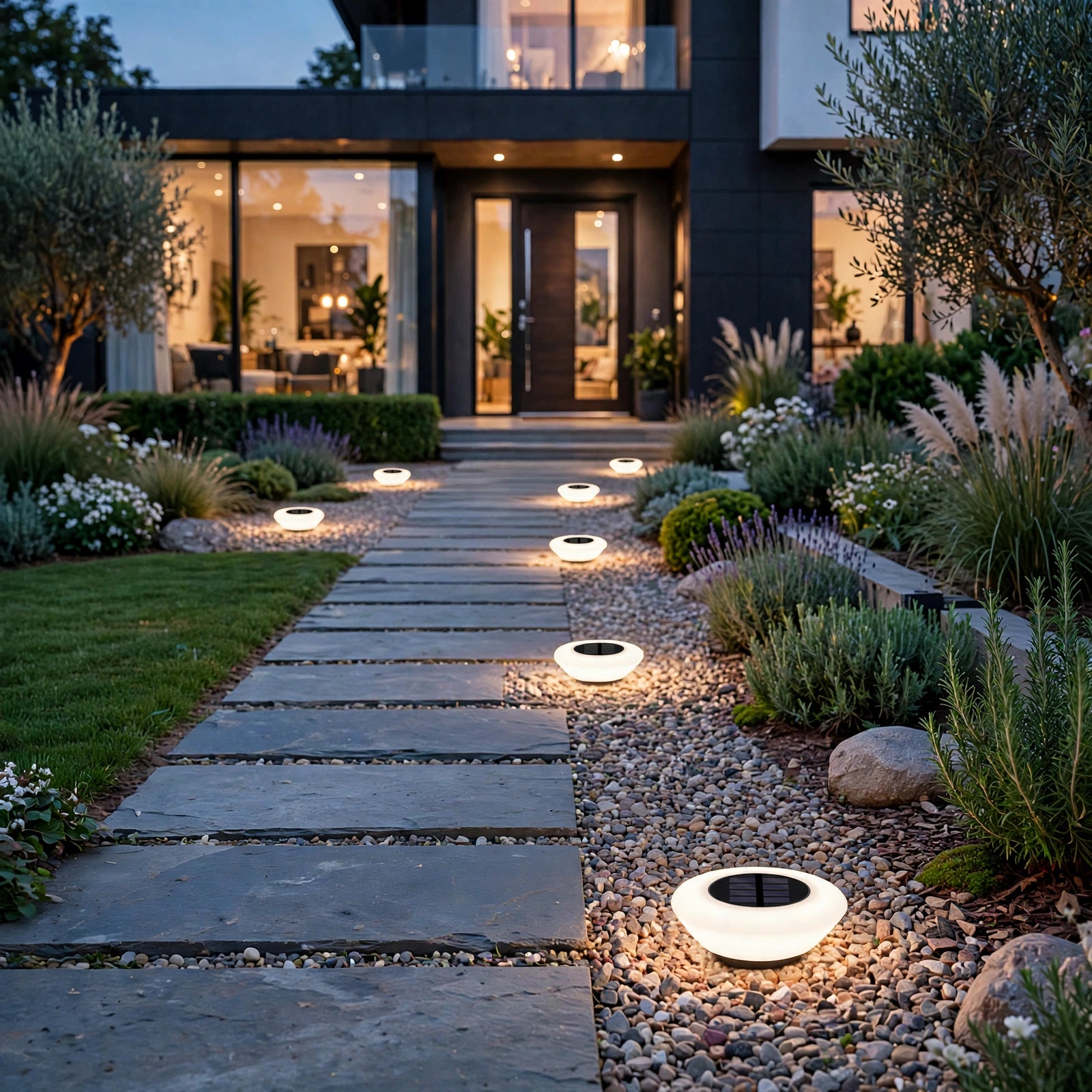 Garden Pathway Disk Lamp