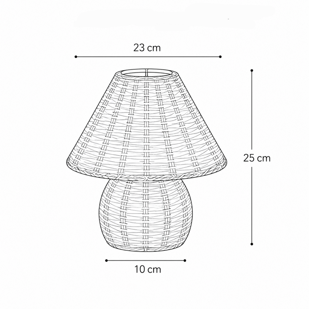 Woven Rattan Lamp