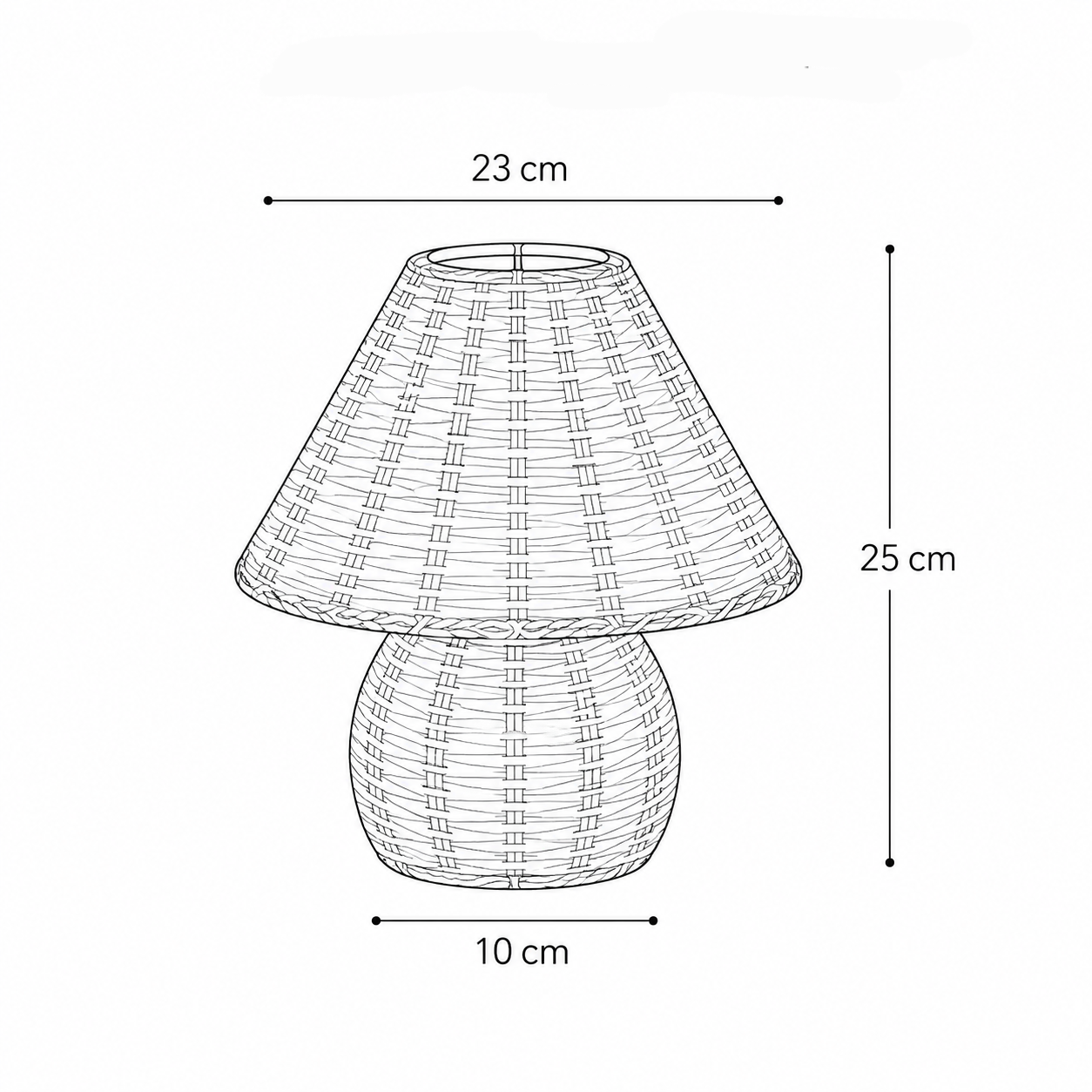 Woven Rattan Lamp