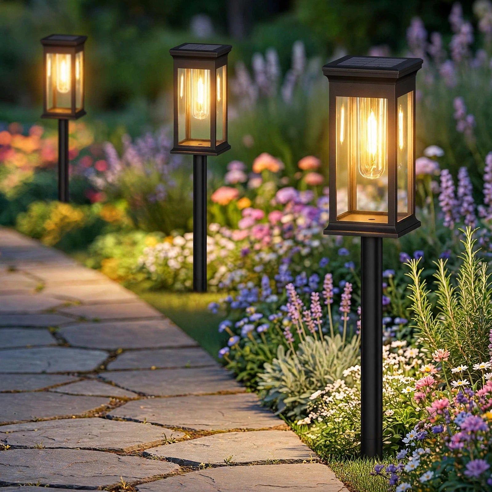 Solar Pathway Lights LED Waterproof