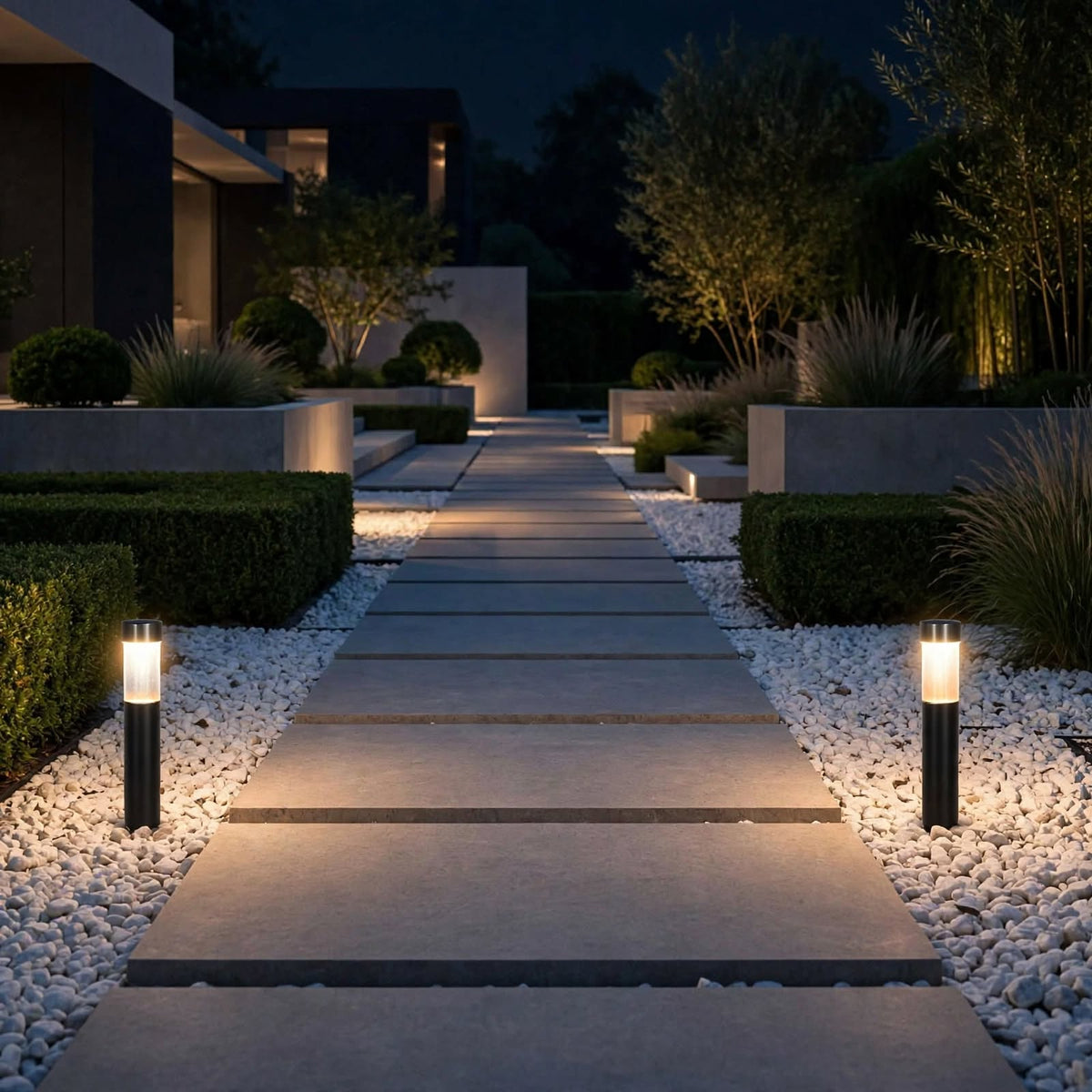 Lot de 2 lampes solaires pour allée, étanches IP65