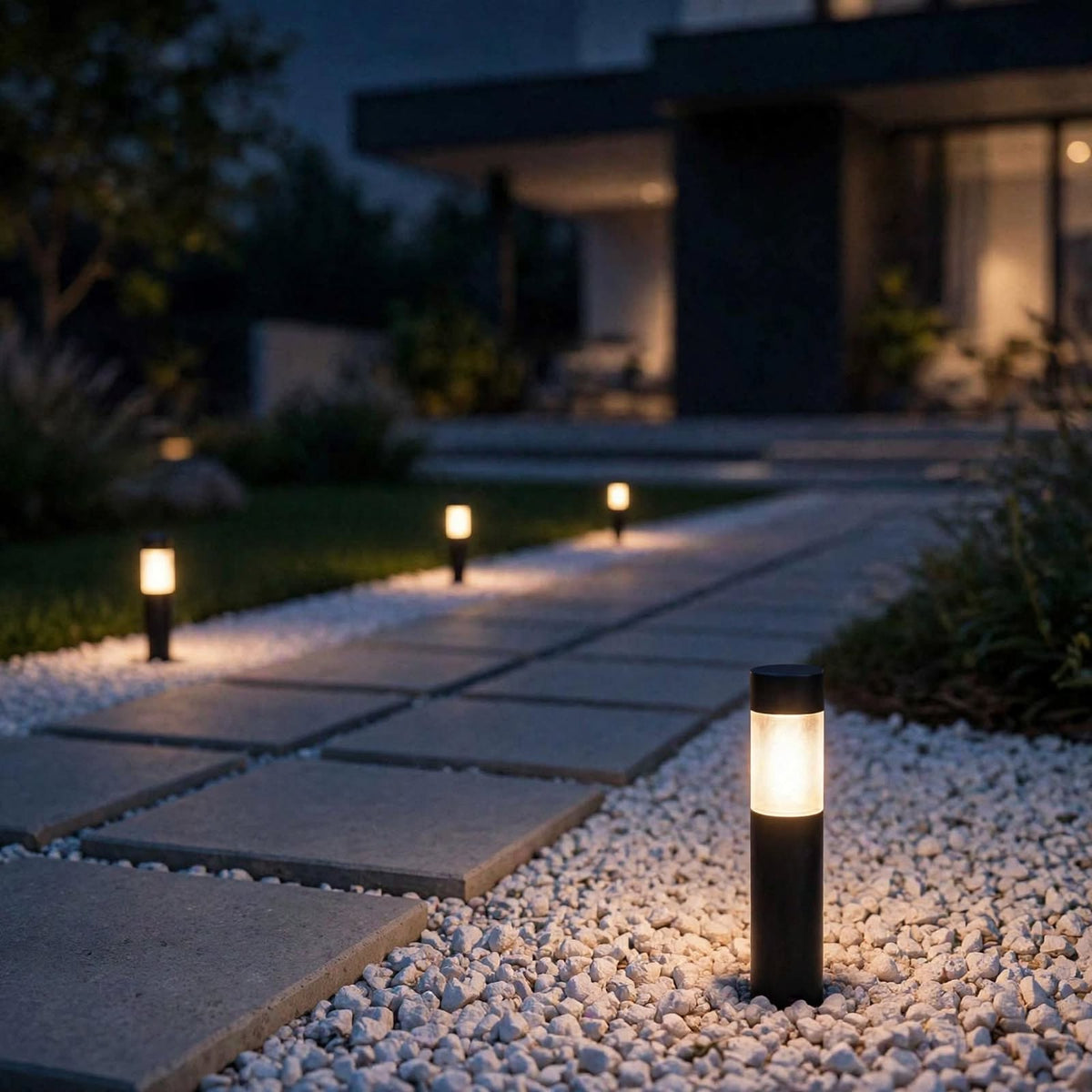 Lot de 2 lampes solaires pour allée, étanches IP65