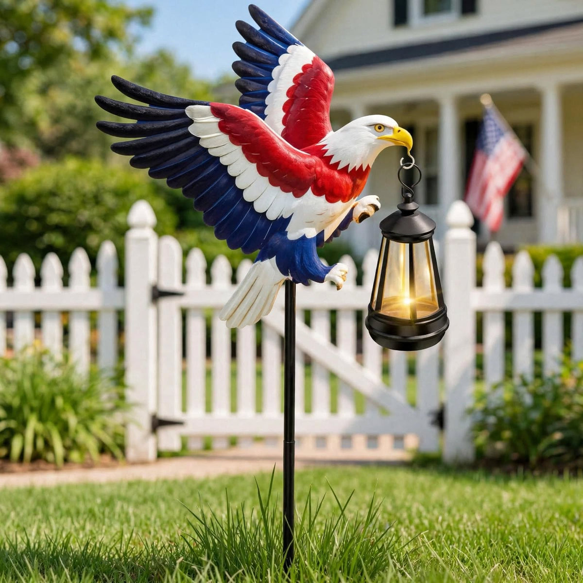 Lampe solaire Aigle, Patriotique