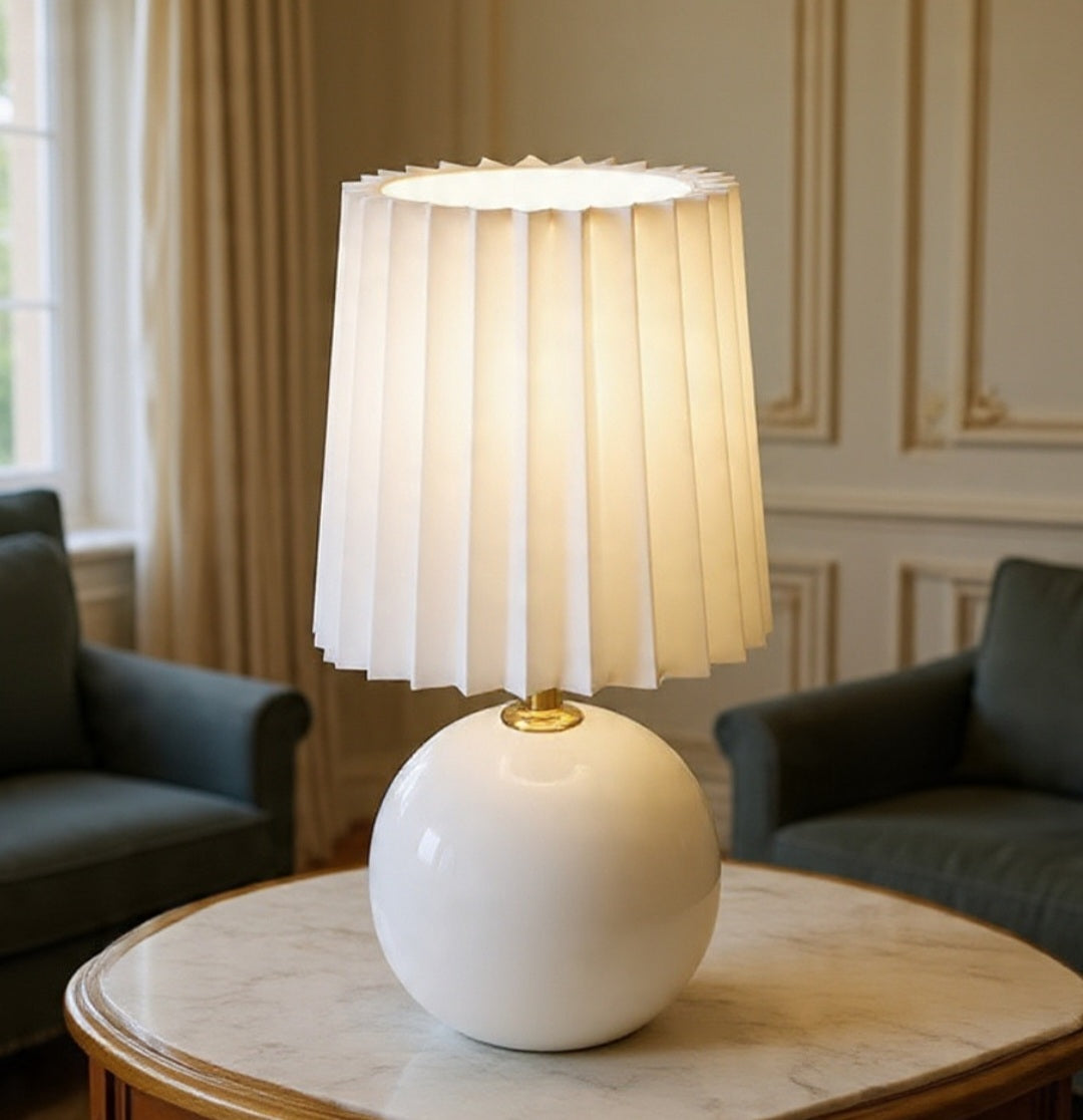 Ceramic Pleated Lamp