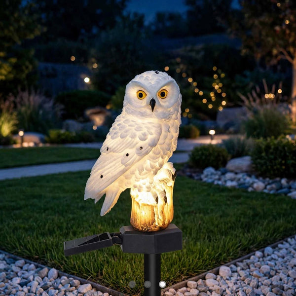 Lampe solaire en forme de hibou, IP65