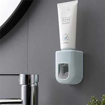 Wall Mount Toothpaste Dispenser and Toothbrush Holder