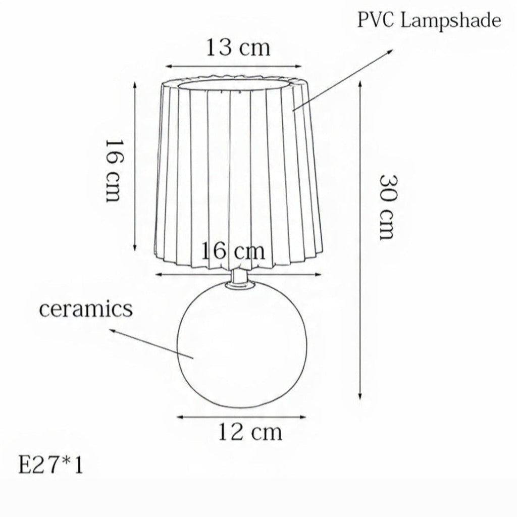Ceramic Pleated Lamp