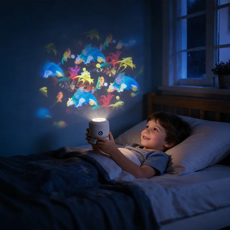 Projecteur veilleuse enfants animaux marins Lampe de plafond de chambre cadeau de sommeil bébé