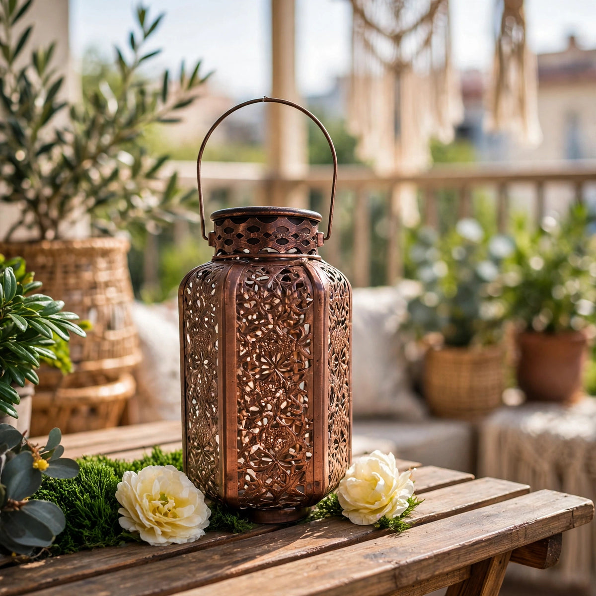 Lanterne solaire suspendue pour terrasse et jardin